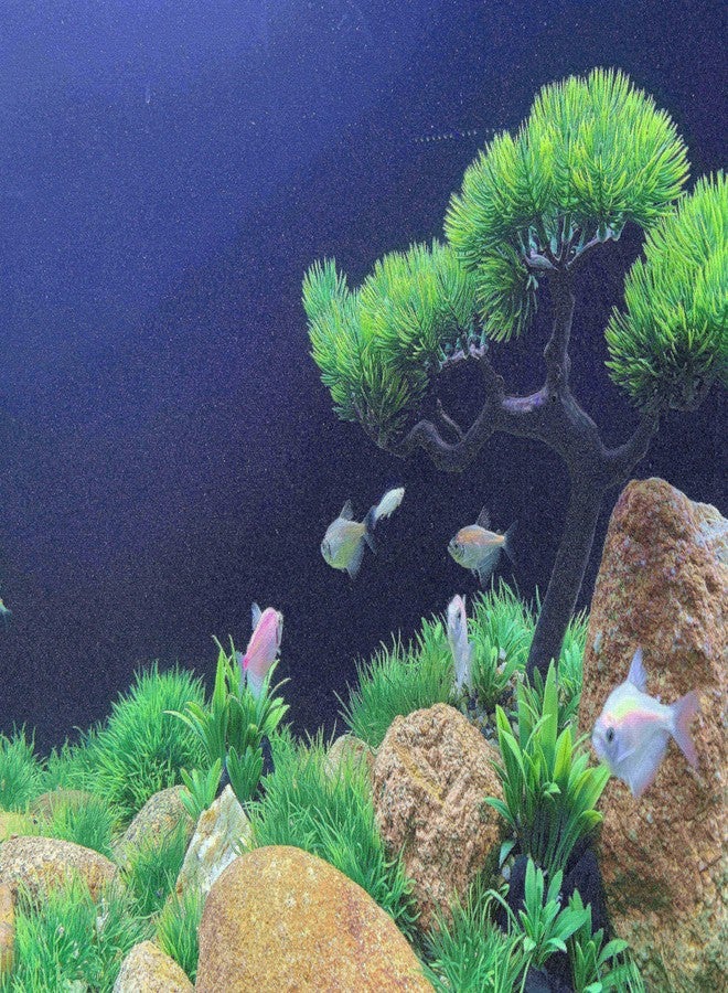 BEGONDIS مجموعة أشجار نباتات مائية خضراء اصطناعية لأحواض السمك من بيغوندس، 25 قطعة، زينة لأحواض السمك، مصنوعة من البلاستيك الناعم، آمنة لجميع الأسماك والحيوانات الأليفة (المجموعة 1) - Image 3